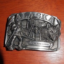 Siskiyou Pewter Buckle Alaska 1984 Commemorative Limited Edition 776/2500