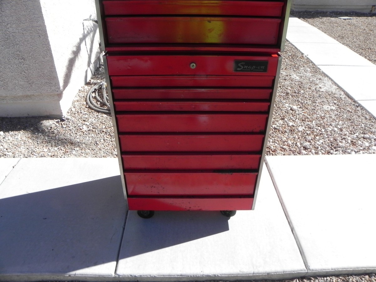 Vintage Snap-On KR533 & KR558 Roll Cab & Flip Top 12 Drawer Combo