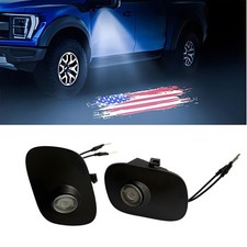 2Pcs Side Mirror Logo LED Welcome Lights Puddle Lamp Projector Door Light Flo...