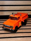 1958 Tonka #596 State Hwy Dept Side Dump TruckVintage Pressed Steel Orange Toy