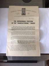 Wetnall Jenkins “ Manufacturing Trades” Share Pool Leaflet & Application, 1937