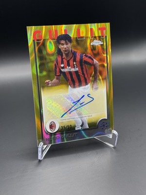 2024-25 Topps Chrome UCC - Chrome Autographs Ruud Gullit Gold Wave /50