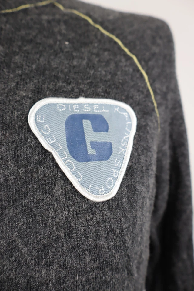 Diesel Suéter Hombre Cárdigan Talla L Hombre Suéter Lana Algodón Con Parches de Cremallera Foto 3 de 4