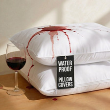 Waterproof Pillow Protector Zippered Breathable Noiseless Standard Queen King