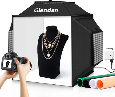 Upgrade Professional Portable Photo Studio Light Box with 1222 LED Lights, 20''X2