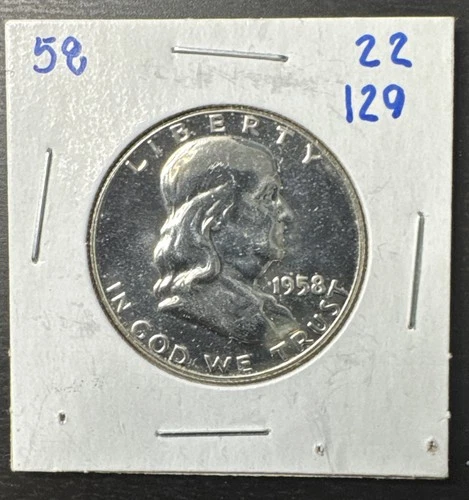 1958 United States Proof Franklin Half Dollar