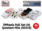 Auto World FULL SET (4) iWheels - Greatest Hits - Super III & 4Gear 1/64 - SC413
