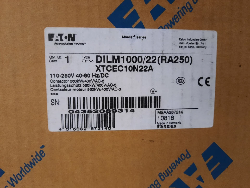 Otros contactores Eaton XTCEC10N22A