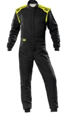 Racing Race Rally Suit OMP Racing FIRST-S (FIA Approved) black yellow - size 50