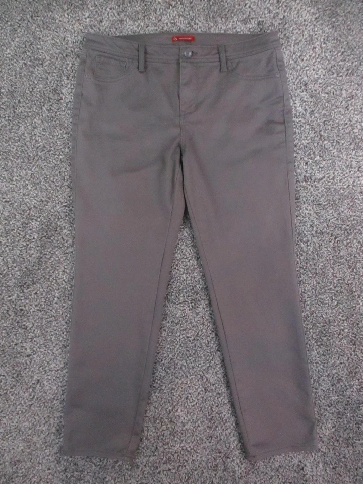 Pantalones Dressbarn Mujer 14 Gris Pierna Recta Elastizados Informales 36x29 Foto 2 de 4