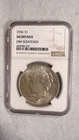 1934 P Peace Silver Dollar NGC ABOUT  UNCIRCULATED $1 Coin BUY IT NOW!
