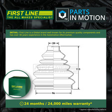 CV Joint Boot fits AUDI S3 8L1, 8P1, 8PA 1.8 2.0 99 to 13 C.V. Driveshaft Gaiter