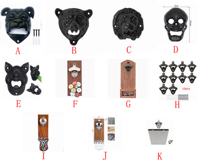 BOTTLE OPENER IRON WALL MOUNT BEER COKE SODA BOTTLE OPENERS