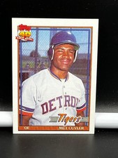 1991 Topps Baseball Trading Card Tigers Milt Cuyler #684