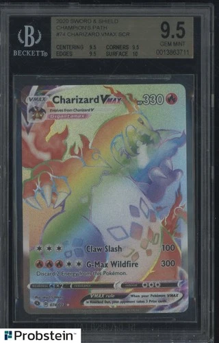 2020 Pokemon SWSH Champion's Path #74 Charizard VMAX BGS 9.5 GEM MINT