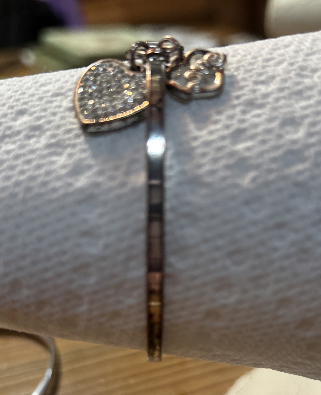 6 Silvertone Bracelets, Turtle, Rhinestone, Heart… - image 10