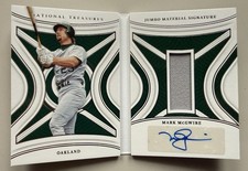 2022 Panini National Treasures Jumbo Material Autograph Mark McGwire Oakland 14…