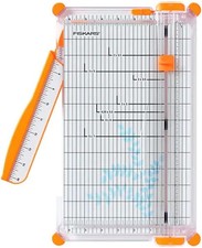 Deluxe 12" Paper Trimmer for 10 Sheets with Plastic Base - Portable Cutter