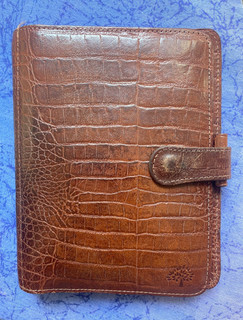 Vintage Mulberry Filofax Agenda Planner Brown Leather