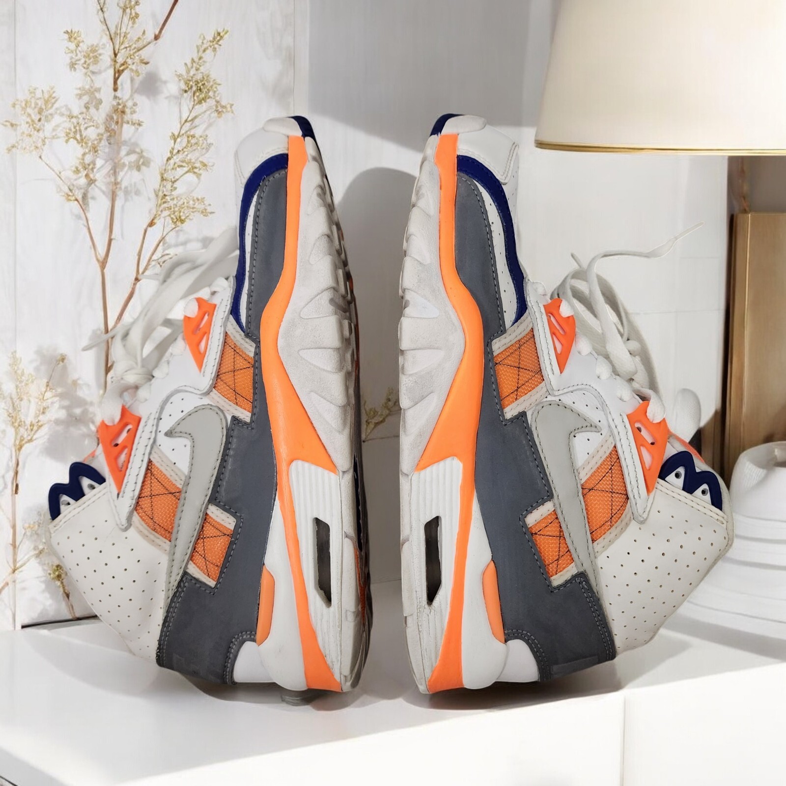 SAOLA Nike Air Trainer SC High Auburn Bo Jackson DV2212 100 da uomo taglia 6 bianco arancione