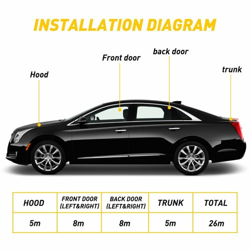 Sello de goma para puerta de coche de 10 M/32 pies tira protectora de borde para capó maletero - Imagen 12 de 12