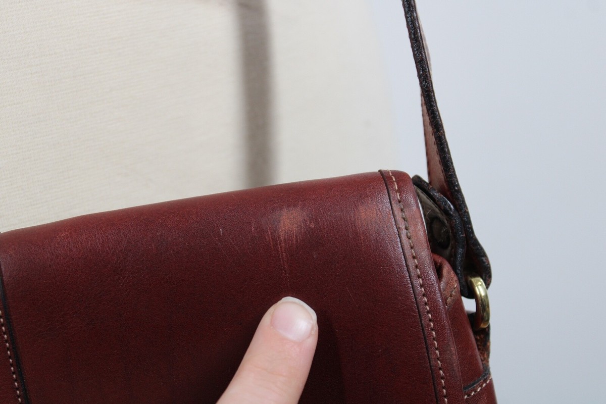 Arlington Greene Saddlery Brown Leather Crossbody Handbag Purse View 5