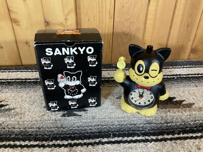 Sankyo Black Cat Alarm Clock Anime Vintage Rare Working | eBay