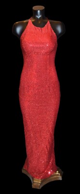 80's halter dress Vintage 80s 90s Halter Neck Chiffon Red Green Blue Black Sweetheart Neckline Dress Multicolored Sheer Overlay
