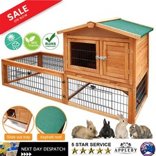 2 Storey Wooden Chicken Coop Pet House Rabbit Ferret Guinea Pig Hutch Cage