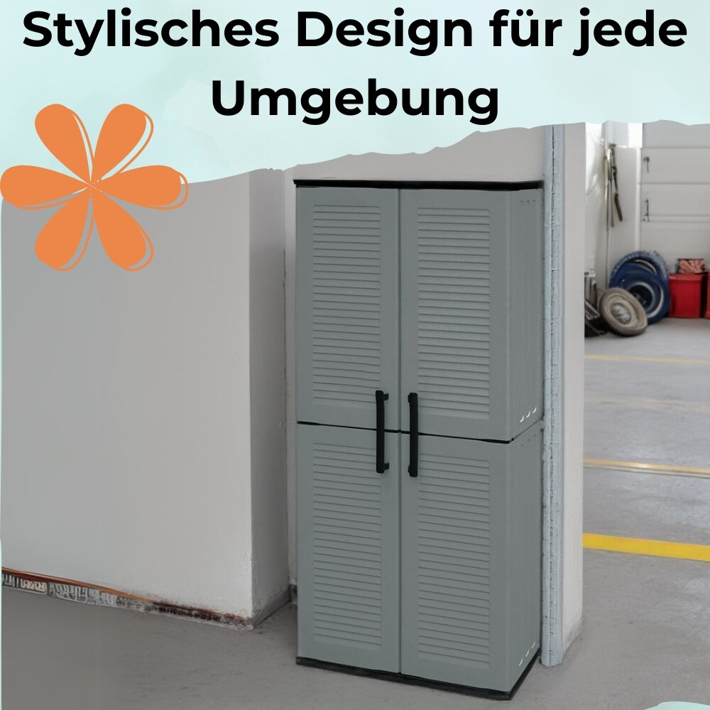Gartenschrank Kunststoff Balkon Schrank Wetterfest Haushaltsschrank