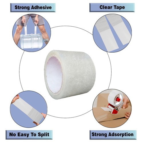 Clear Tape 42 Microns Thick 72mm x 66m Carton Sealing Packing Warehouse Tapes - Picture 3 of 21
