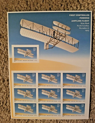 US SCOTT #  3783 37¢ First Flight Centenary  MINT SHEET MNH