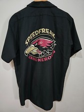 Speed Freak King Kerosin Shirt Black Men XL Short Sleeve Button Up Workwear