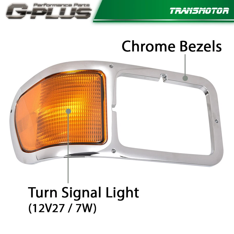 Par de luces de esquina bisel faros aptos para Ford F650 F750 F-650-F750 2000-2015 Foto 4 de 4