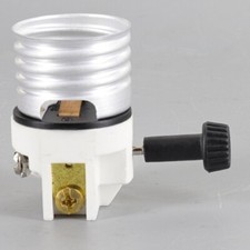 3 WAY PORCELAIN TURN KNOB LAMP SOCKET INTERIOR E26 NEW 48207JB