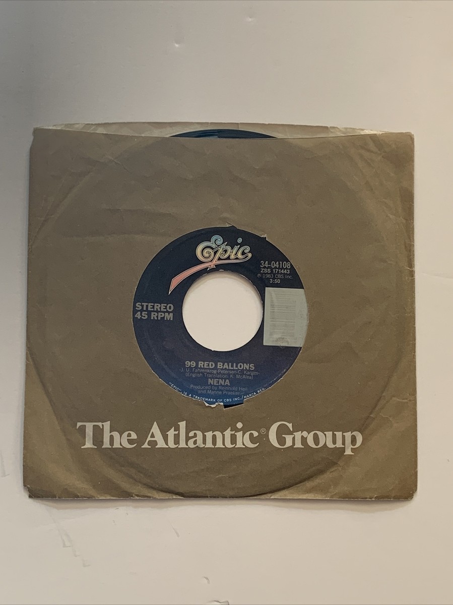 Nena 99 Red Ballons 99 Luftballons Stereo 45 RPM Vinyl Record