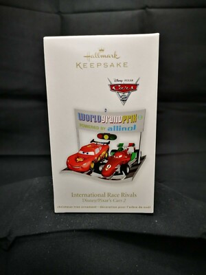 INTERNATIONAL RACE RIVALS - Disney Pixar s Cars 2 2011 NIB MIB HALLMARK Ornament