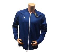 NWT 70 UNDER ARMOUR Men's Knit Cold Gear Full Zip BLUE Track Jacket 1327203 L