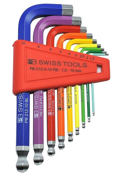 Juego hexagonal PB Swiss Tools PB 212H-10 Rb Ballend Rainbow