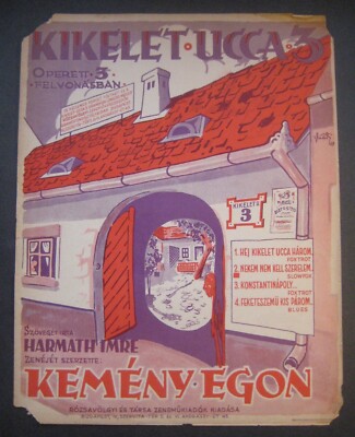 Nekem Nem Kell Szerelem from ''Kikelet Ucca'' Hungarian sheet music Kemeny Egon