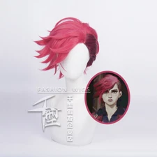 Vi Short Synthetic Wigs Cosplay Party Heat Resistant Hair Wig