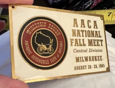 AACA 1965 dash plaque Milwaukee Fall meet