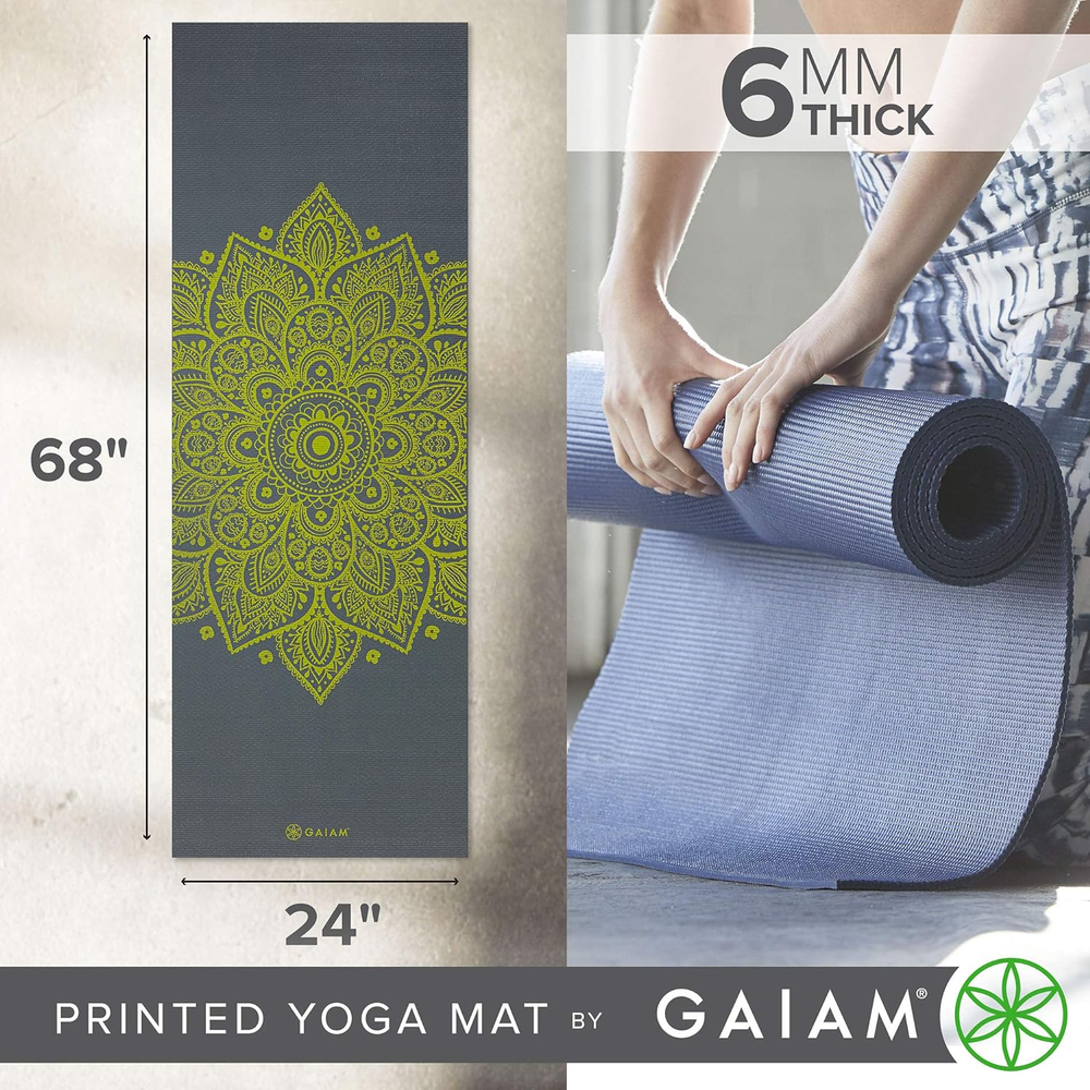 Yoga Mat Extra Thick 6mm Premium Non Slip Durable Fitness Exercise Mat for All Levels