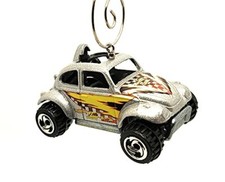 VW Beetle Bug Christmas Ornament 1:64 Silver