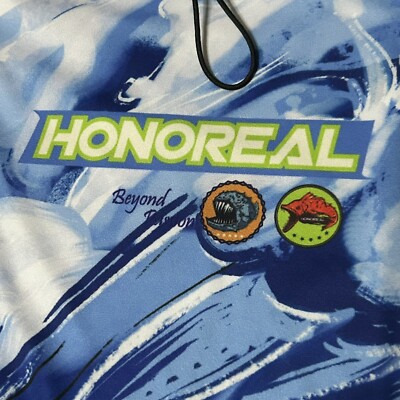 Chemise De Pêche Honoreal UV Homme XL - Séchage Rapide, Protection, Masque, Impression Vague