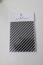 Park Lane Embossing Folder Black/White Diagonal Lines Scrapbooking Crafts Art