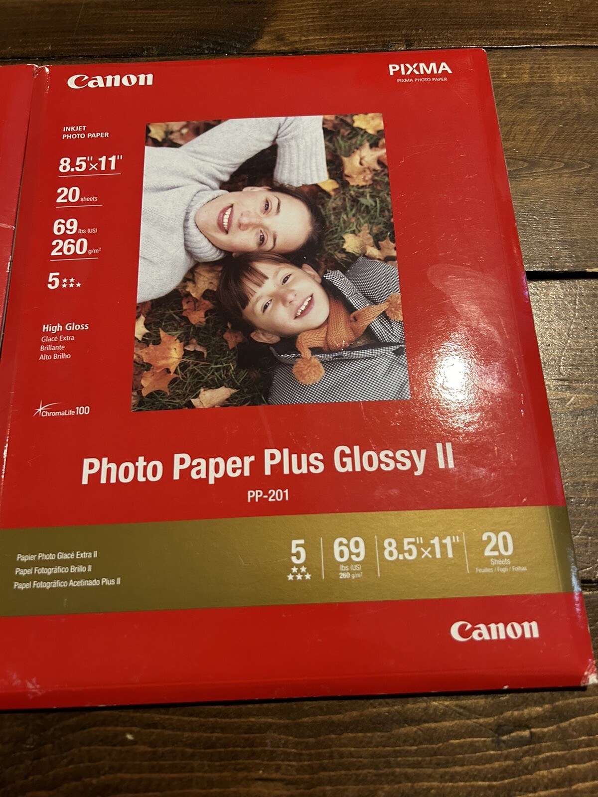 NEW Canon Pixma Photo Paper Plus Glossy II 8.5" x 11" 40 Sheets Total