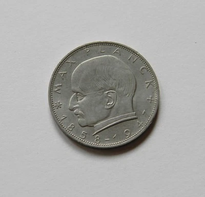 BRD: 2 DM 1958 F "MAX PLANCK", J. 392, prägefrisch/unc. - Bild 1 von 2