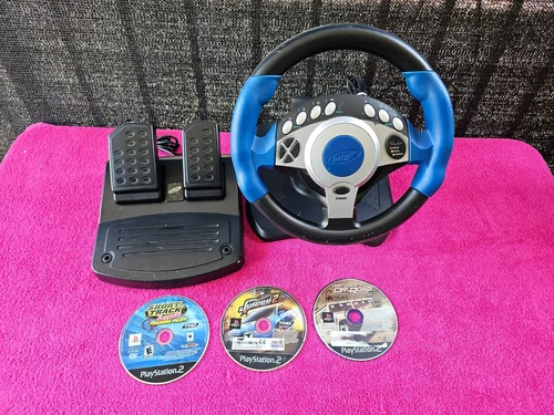 Intec Playstation 2 Steering Racing Wheel With Pedals - PS2 PS1 PSONE
