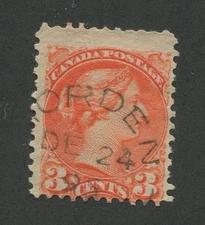 MANITOBA TOWN CANCEL "MORDEN" DATED EARLY